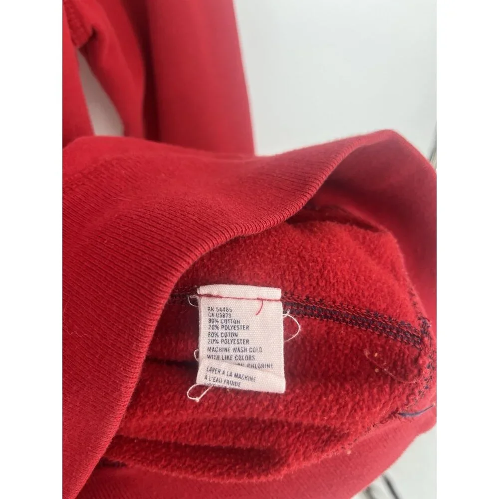Red American Eagle 45 Pullover‎ Hoodie Mens Medium Vintage Fit